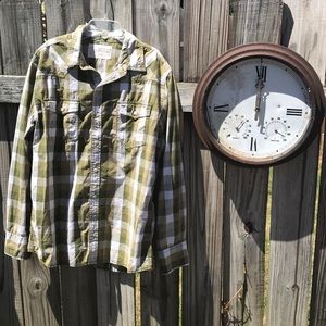 Long sleeved dress shirt.